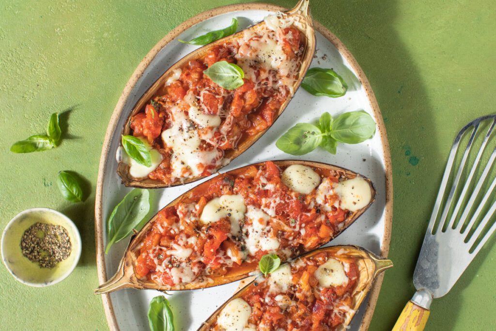 Recette d&rsquo;aubergines farcies aux légumes au four